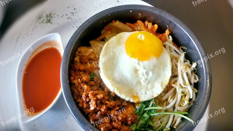 Bibimbap Korean Cuisine Rice Egg