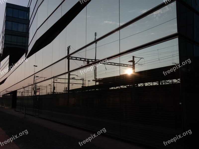 Facade Clouds Mirroring Architecture Sky