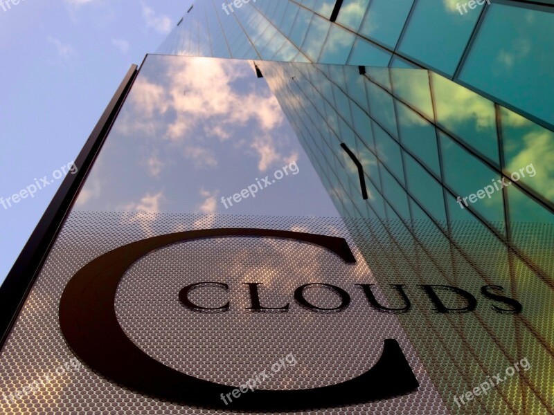 Facade Clouds Mirroring Architecture Sky