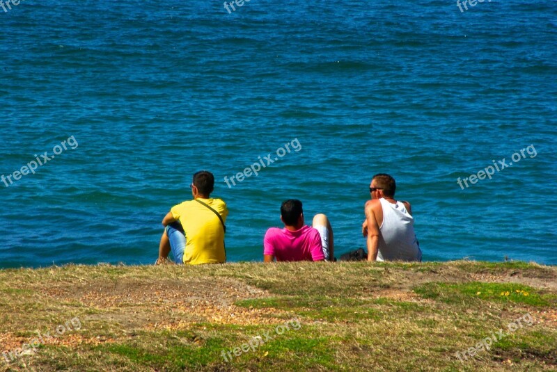 Relaxing Men Contemplation Thoughtful Casual