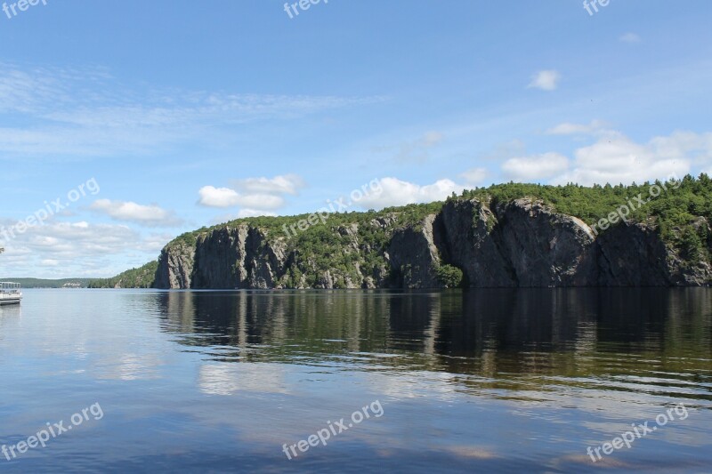 Lake Nature Scenic Rock Calm