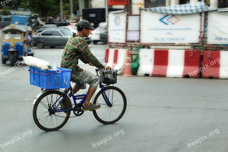 Cycling Vendor Labor Labourer People