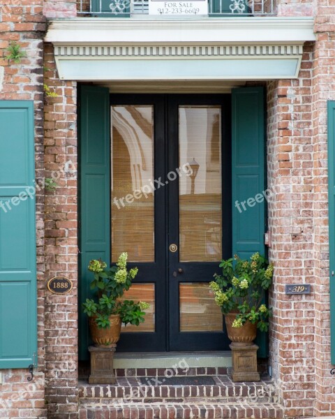 Door Brickwork Building America Decorated