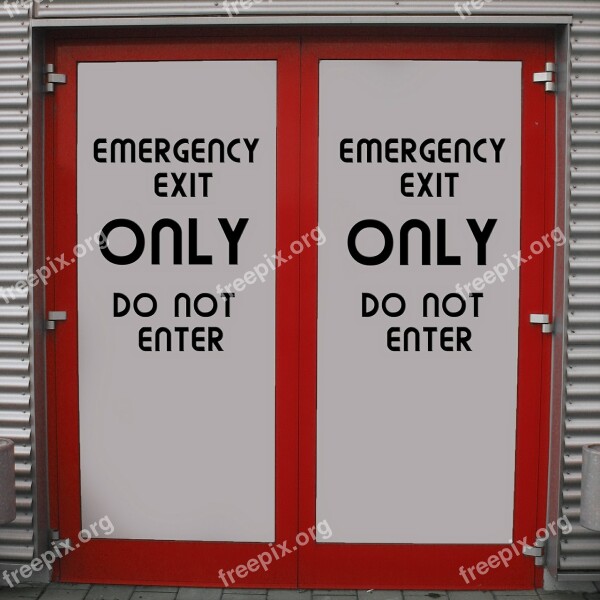 Emergency Exit Output Door Closed Exit