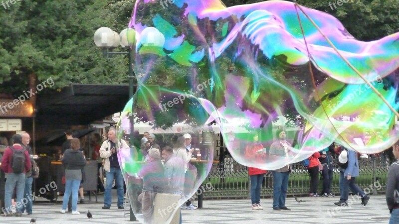 Soap Bubbles Colorful Iridescent Color Float