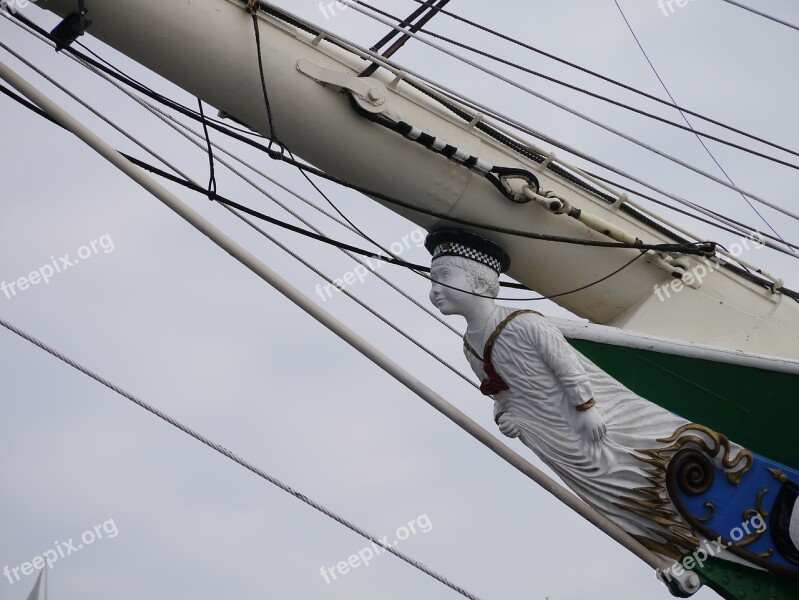 Galionsfigur Rickmer Rickmers Ship Thaw Sailing Vessel