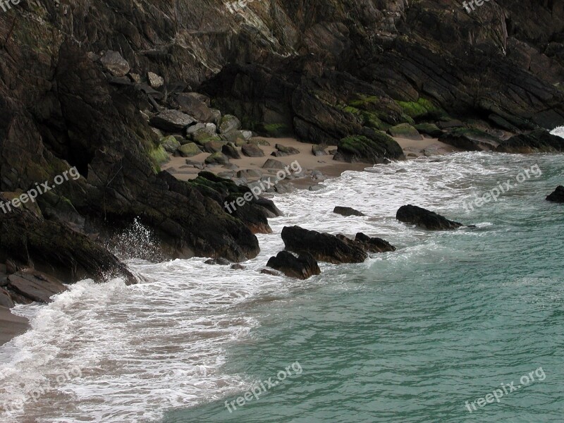 Surf Rocky Sea Coast Ocean