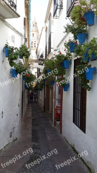 Mijas Flower Boxes Alley Spain Quaint