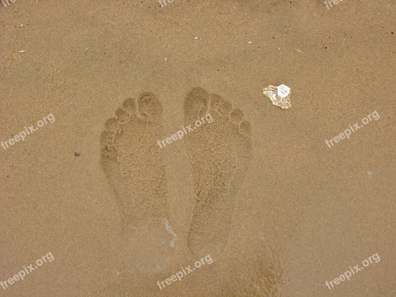 Footprints Sha Beach Free Photos