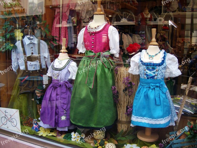 Costumes Dirndl Costume Tradition Colorful