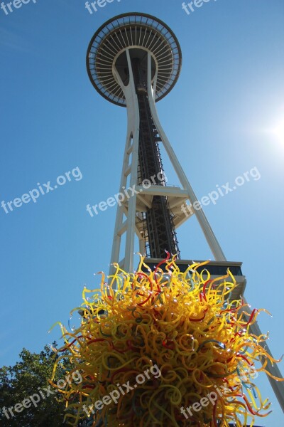 Space Needle Seattle Washington Architecture Downtown