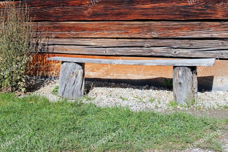 Bench Wooden Bench Bank Nature Out