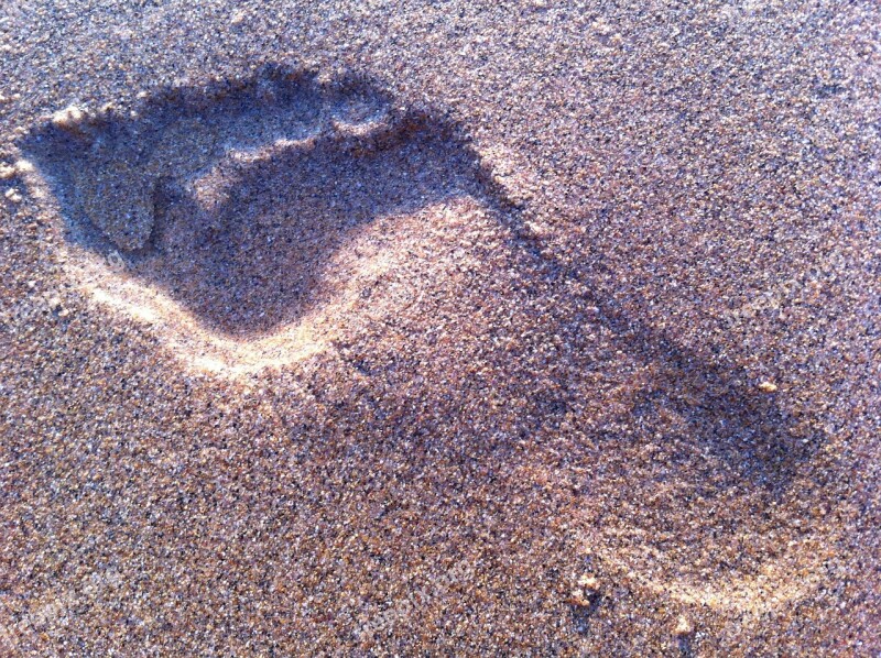 Footprint Sand Beach Foot Summer