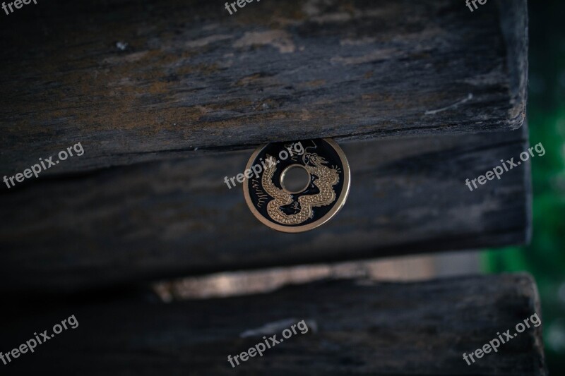 Ancient Coins Wood Grain Retro Free Photos