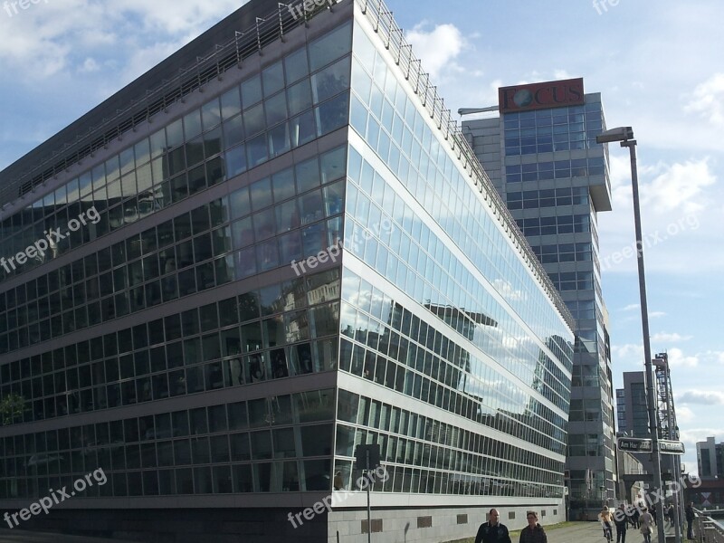 Düsseldorf Buildings Mirror Port Mirroring