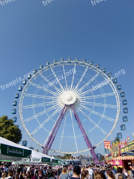 Fairground Oktoberfest Folk Festival Ride Ferris Wheel