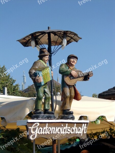 Garden Restaurant Figures Wooden Figures Shield Carve