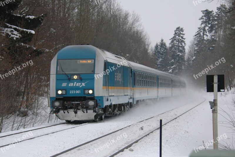 Railway Train Winter Allgäu Allgäu Railway