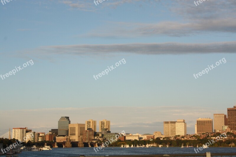 Boston Bay Skyline River Free Photos