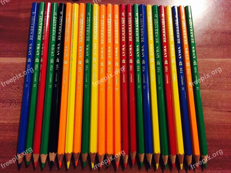 Colored Pencils Color Colorful Draw Crayons