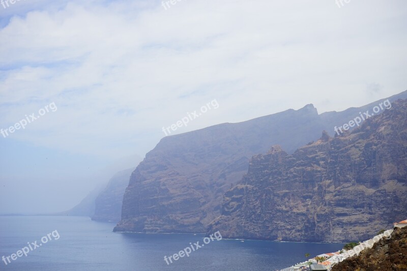 Cliffs Cliff Los Gigantes Tenerife Santiago Del Teide