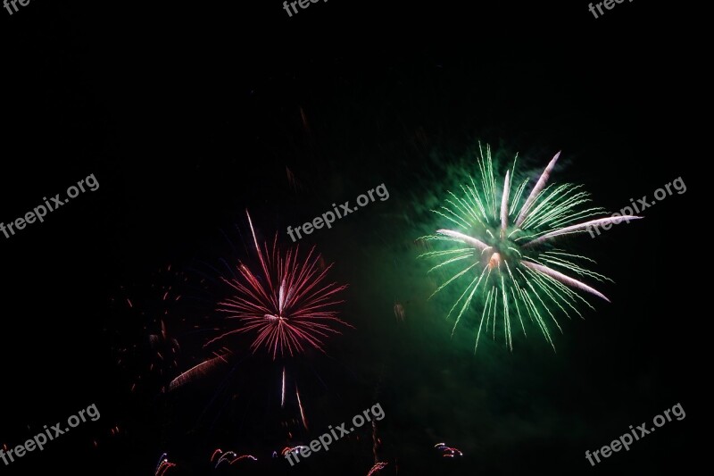 Rocket Green Fireworks New Year's Eve Shower Of Sparks