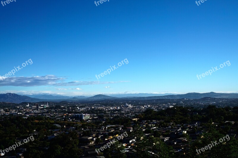 El Salvador San Salvador Landscape Clouds Sky