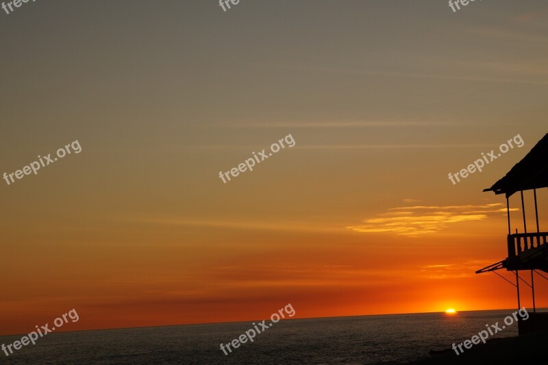 El Salvador Beach Freedom Sky Sunset