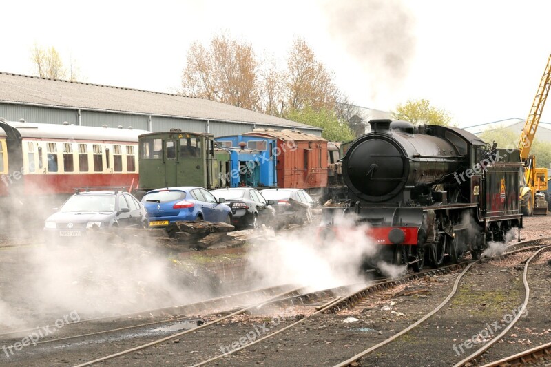 Train Engine Locomotive Steam Cars