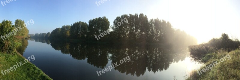 River Water Calm Pond Reflection