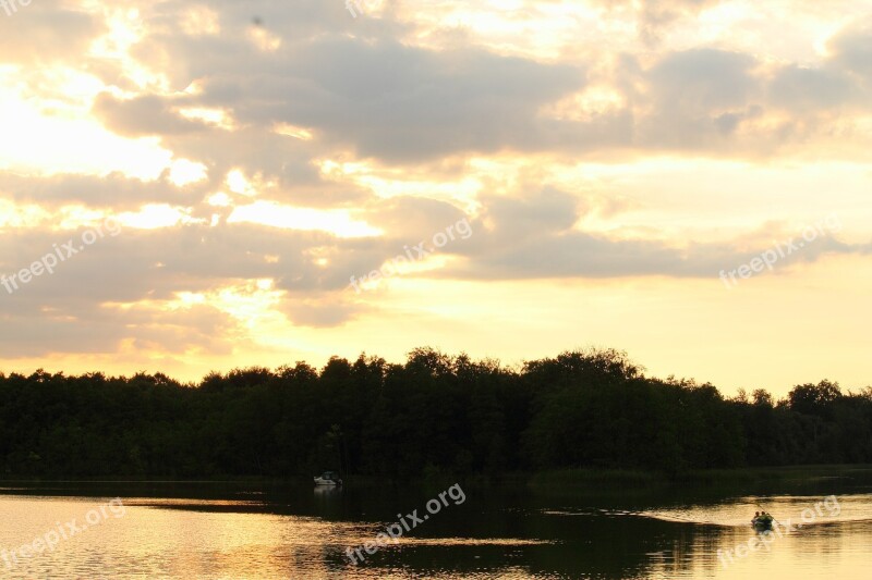 Abendstimmung Havel Water Lake Mirroring