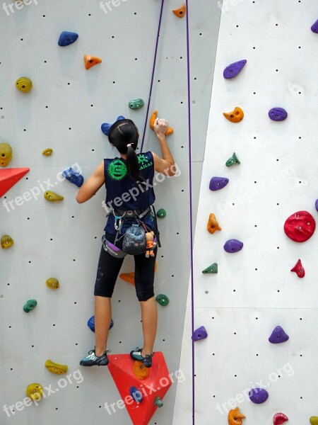 Climbing Rope Rappelling Wall Rock