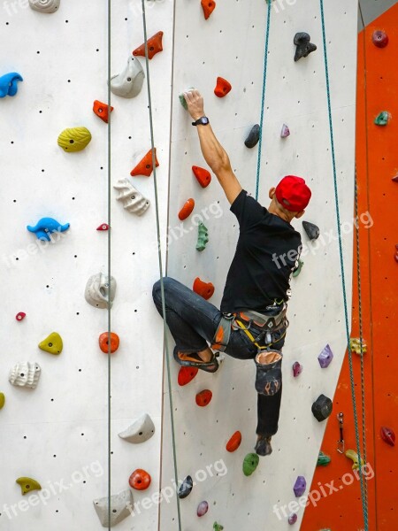 Climbing Rope Rappelling Wall Rock