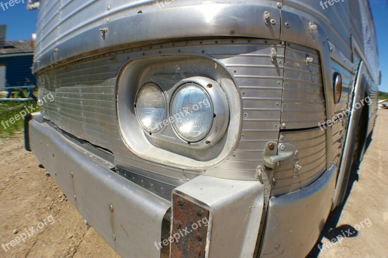 Headlight Bus Chrome Old Bus Free Photos