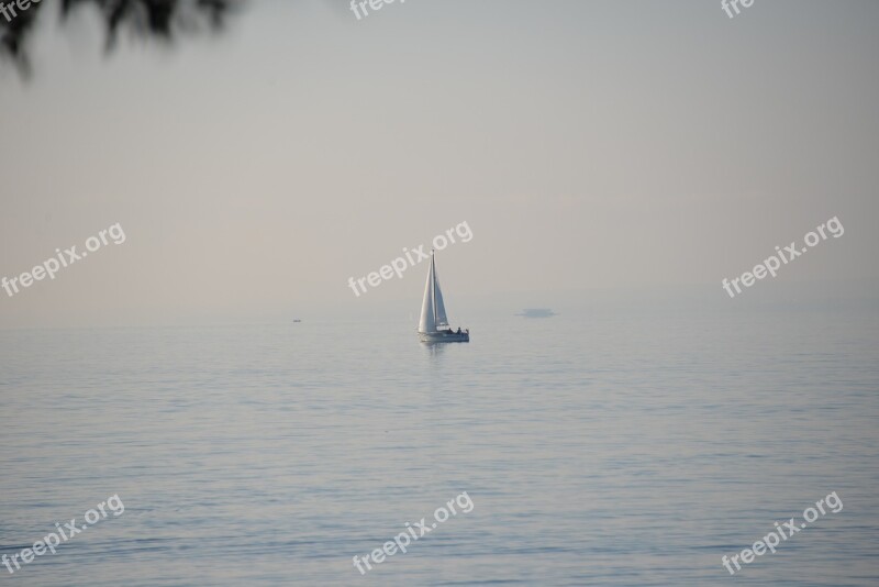 Sail Sailing Lake Water Fog