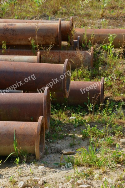 Pipes Meadow Old Rust Iron