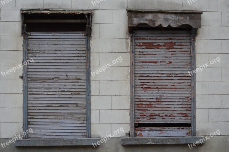 Shutters Dilapidated Building Free Photos