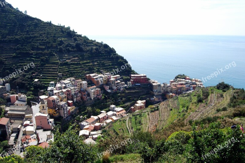 Cinque Terre Liguria Houses Sea Mountain