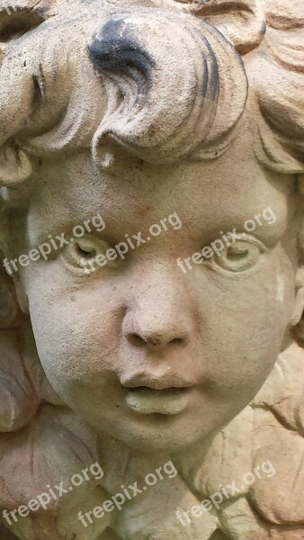 Angel Sculpture Boy Cemetery Statue