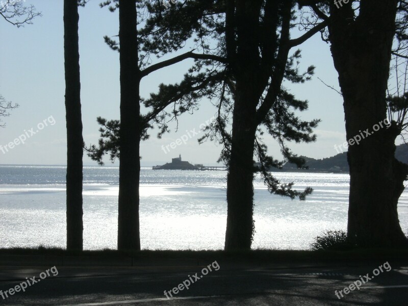 Mumbles Swansea Wales Sea Lighthouse