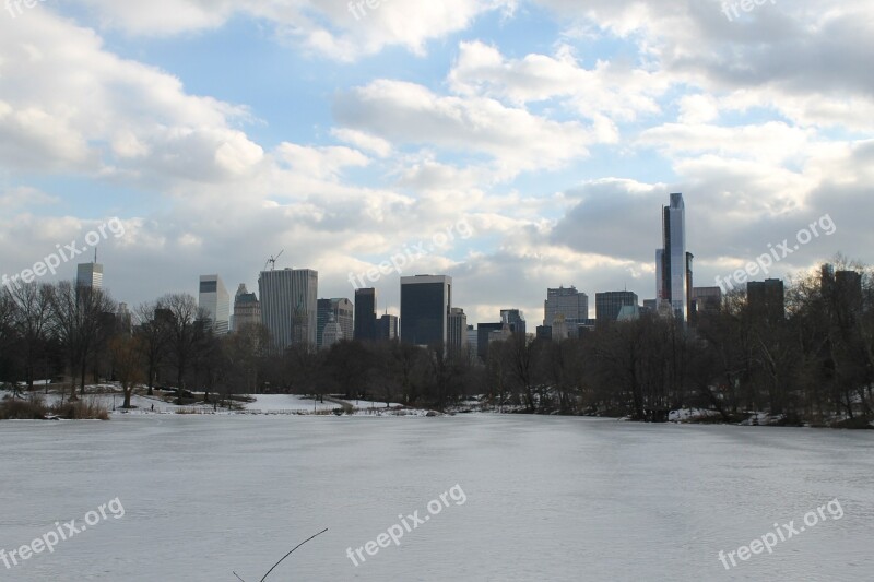 New York Skyline Buildings Urban Manhattan