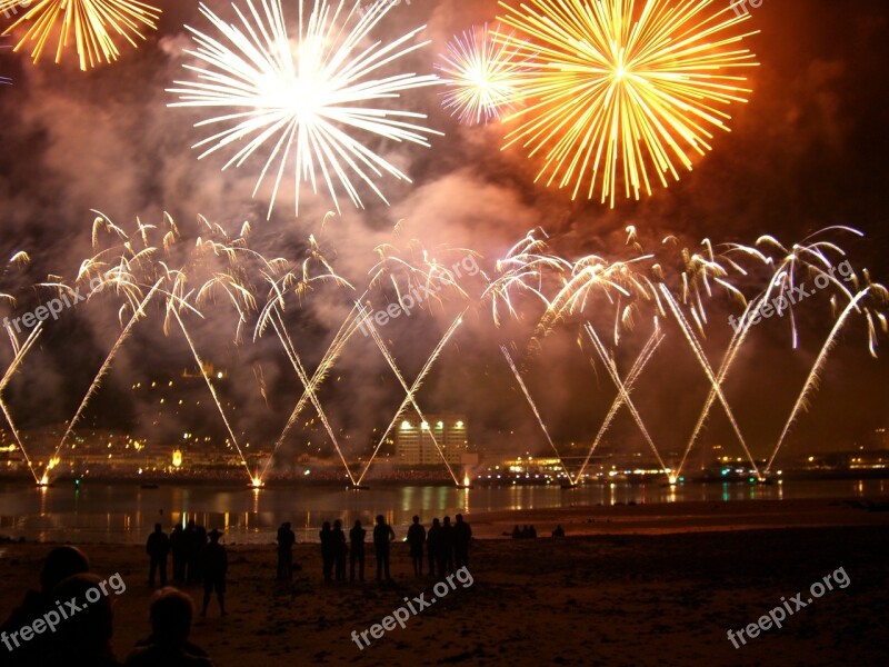 Fireworks Party Viana Do Castelo Free Photos