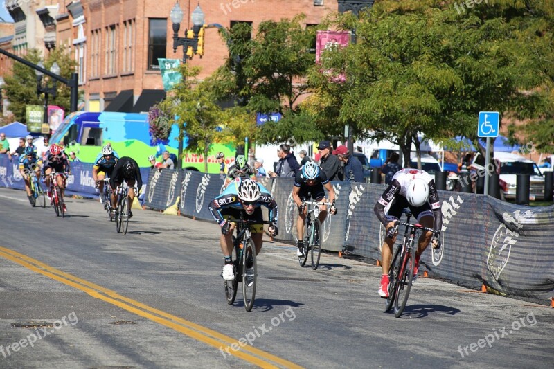 Bike Race Finish Final Spurt Spurt Race