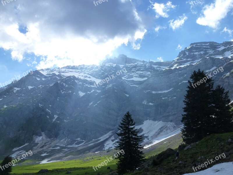 Alpstein Mountain Switzerland Appenzell Mountains