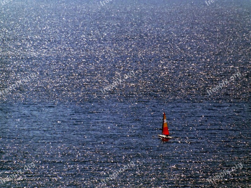 Boat Water Blue Sea Summer