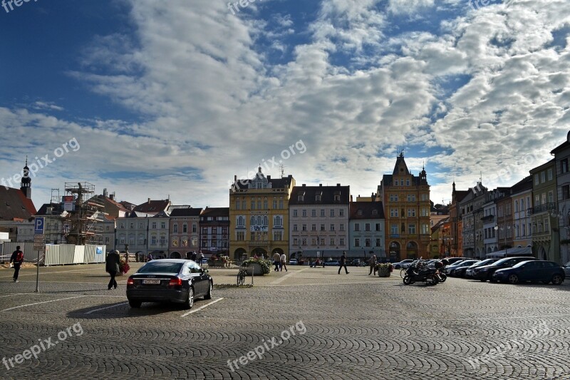 City Old Town Square Czech Budejovice Building