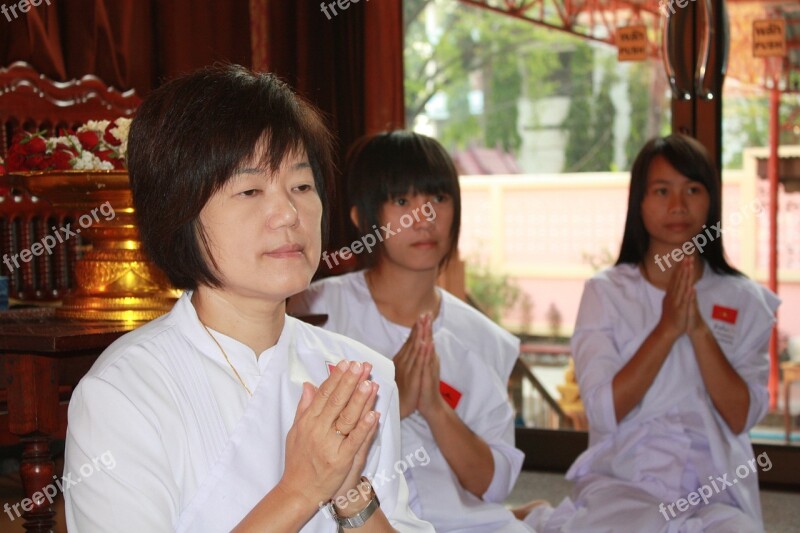 Thailand Meditation Religious Temple Buddhists