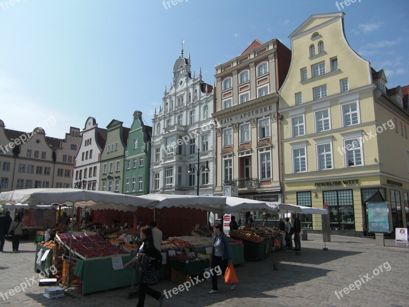 Rostock Age Marketplace Hanseatic League Hanseatic City Baltic Sea