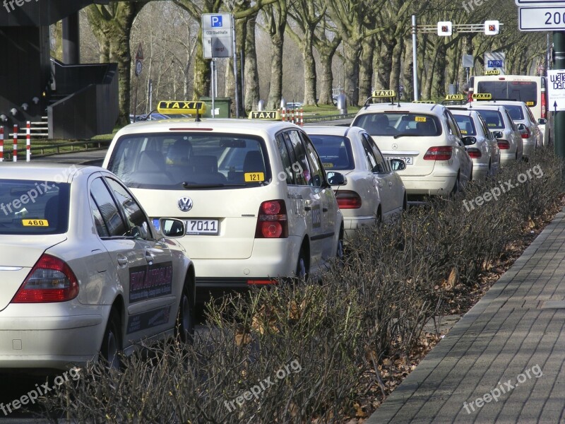 Taxis Public Means Of Transport Autos Wait Taxi Stand