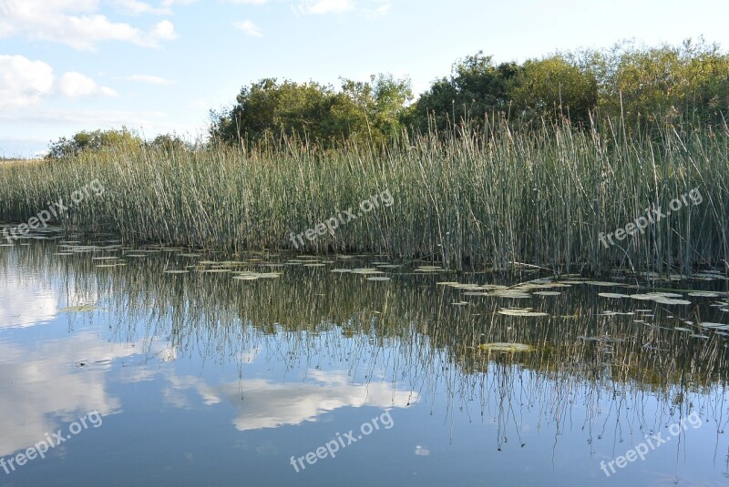 Clouds River Summer Water Sky